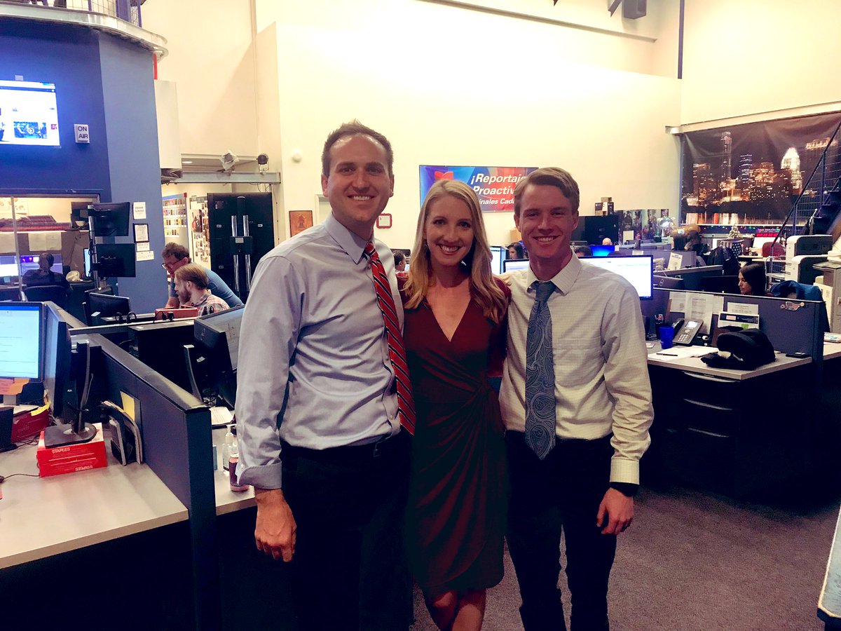 SarahsATX's tweet photo. Two of my favorites missed the group picture, so had to get one with them. 😗@AdamH_CBSAUSTIN @JBontkeCBS https://t.co/W56gnWy6Yj