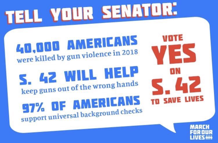 MFOLCLE's tweet image. Today, the United States House of Representatives pad H.R. 8, the Bipartisan Background Checks Act of 2019. This is the first piece of gun safety legislation to be passed in over a decade!

Now, it’s off to the Senate. Call your senators and tell them to vote YES on S. 42!!!