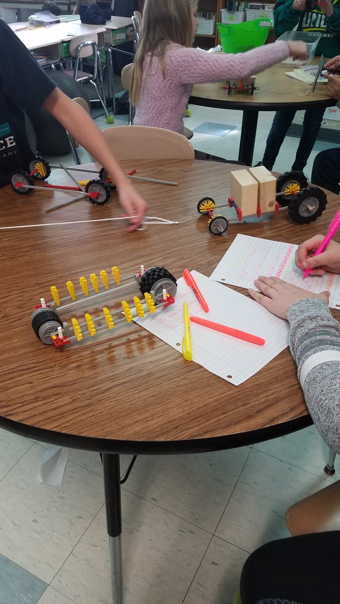 Mrs_KHef's tweet photo. Testing our self-designed creations! #4_5comboclassrocks @WestLakeElem #5P1 https://t.co/XZc8et8ybM