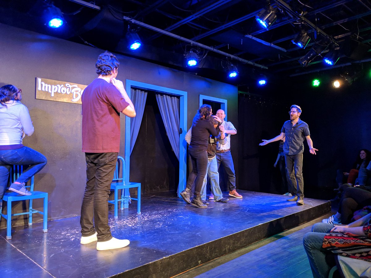 haroldnight's tweet image. It's almost a full moon. So, you know. 

Neighbors @improvboston #HaroldNight