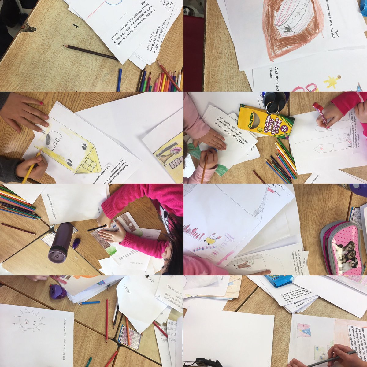 aiken_ms's tweet photo. Gr.3’s excited to illustrate their own published books! #processwriting #DonaldGraves https://t.co/2HWbyhVyDh
