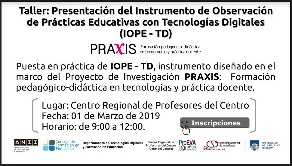 patodiazGNU's tweet photo. Presentación de algunos resultados del #ProyectoPRAXIS de @ANIIuy @Udelaruy y @cfe_anep este viernes 1° de marzo en el #CerpCentro. Inscripciones aquí: https://t.co/oVJZTCWzNy https://t.co/xZkuh3oxNi