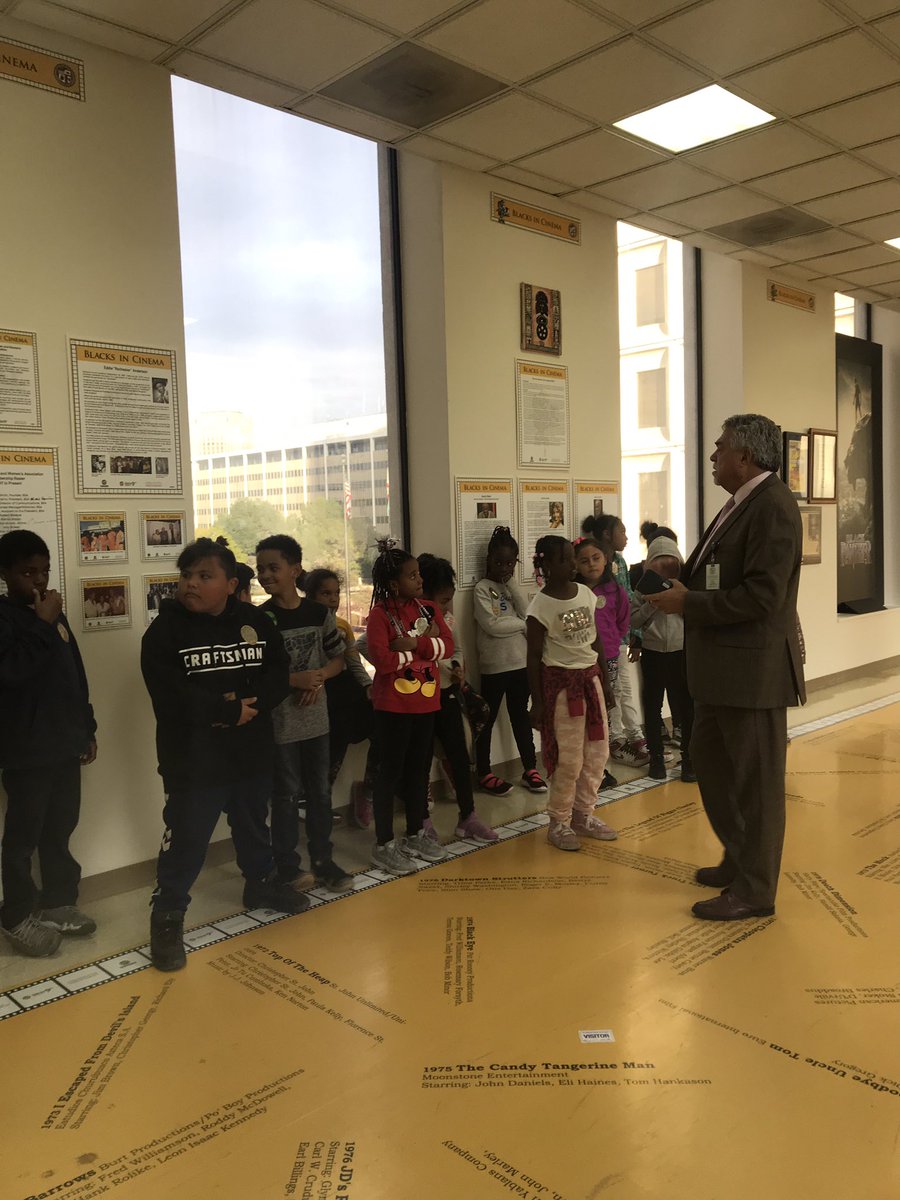 LAsBEST's tweet photo. Our #LAsBESTAfterSchool students from Coliseum Elementary had a wonderful time touring #LACityHall and the #BlackHistoryMonth Blacks in Cinema exhibit today. Thanks to Albert Lord & Council President @HerbJWesson for this opportunity! #OurCityOurKids #OurCityHall https://t.co/DwRXXBoFNI