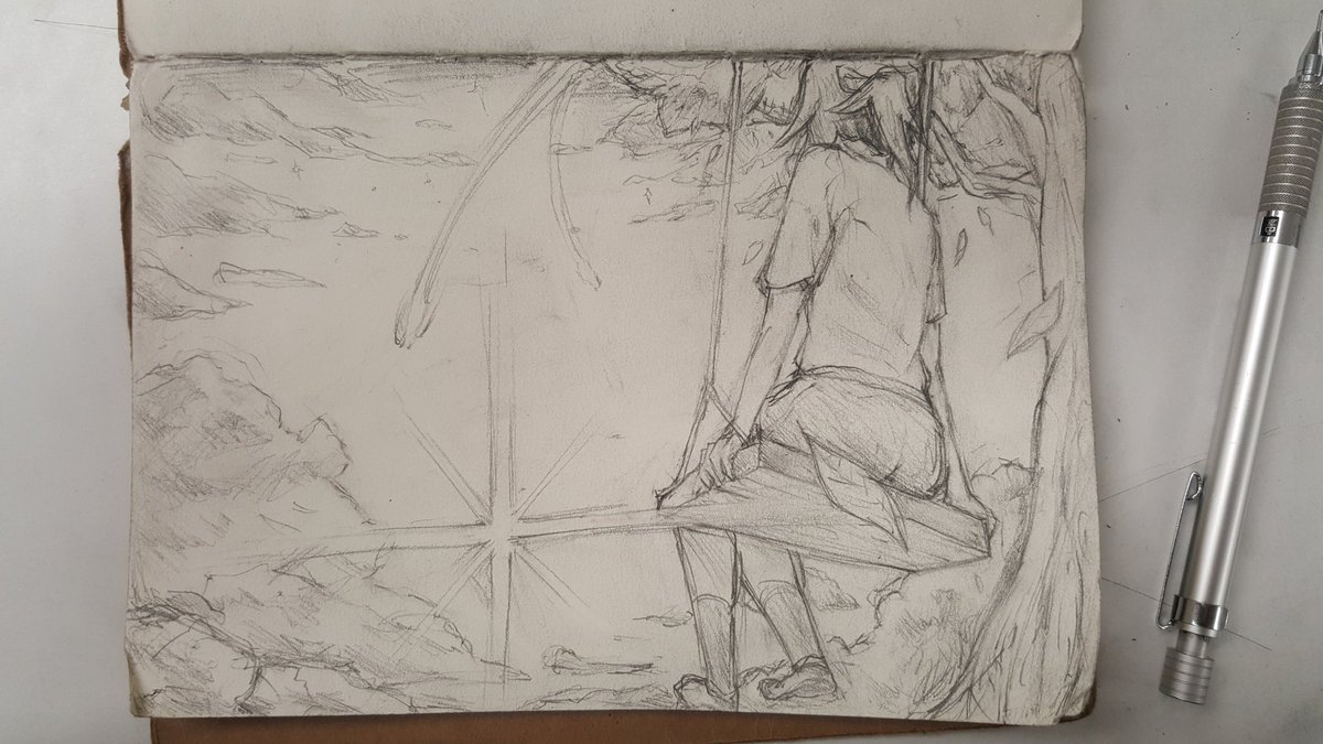@genericgarbage1 It was actually a Kimi no na wa sketch in my notebook at first and then I wanted to draw Raphtalia when I transferred it to my computer