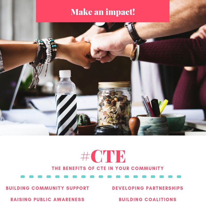 Pitt_DECA's tweet photo. Be supportive of CTE teachers and programs in your community. They set the bar high and promote a bright future for all students. #CTEmonth2019
@RatcliffeTX4 @JohnCornyn @tedcruz https://t.co/BKlFlWLajb