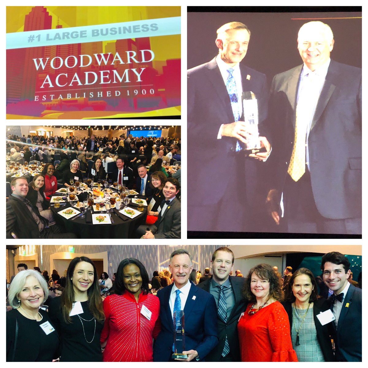 TEAMFRENCH3's tweet photo. Honored to attend tonightโs event- AJC Top Workplace Awards Dinner!!! Grateful to be part of an organization that prides itself on itโs commitment and deep respect for difference. #1Workplace #WoodwardWay #WoodwardGrateful @WoodwardAcademy #AJCtop150 https://t.co/HZiqcIWT4B