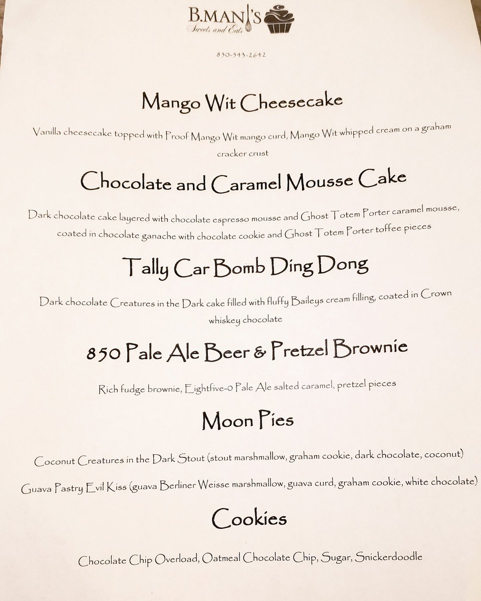 BManis2's tweet photo. The menu. #proofbrewingco #properbrewpub #bmanis #eatlocal #drinklocal #iHeartTally #boozytreats #beerfordessert https://t.co/OXVZxPgAZU