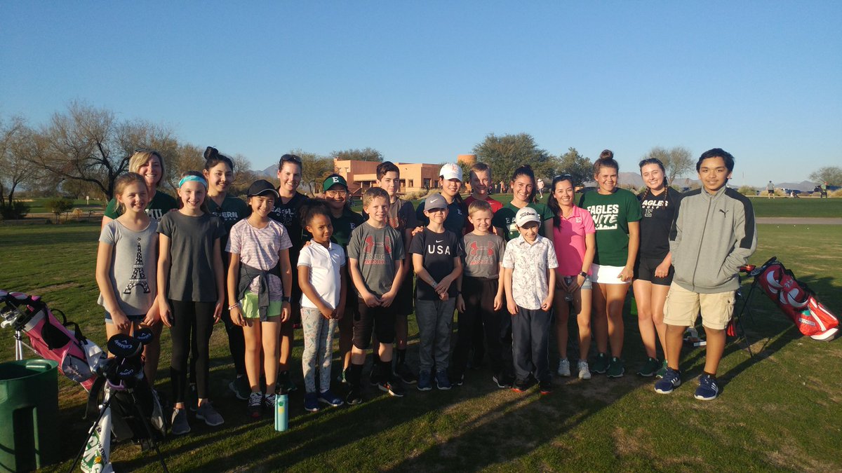 EMUWomensGolf's tweet image. What a great experience with The First Tee of Phoenix at Talking Stick Golf Club. #future of #Golf @TheFirstTeePhx #EMUEagles