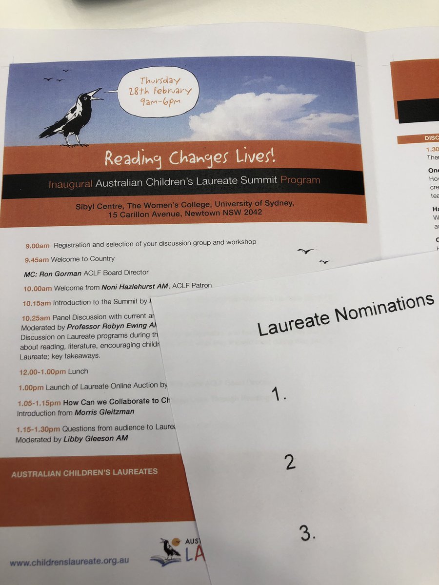 LibrarySpice's tweet image. Who would you like to be the next Australian Children’s Laureate? #laureatesummit @Ozlaureate    Send me your suggestions