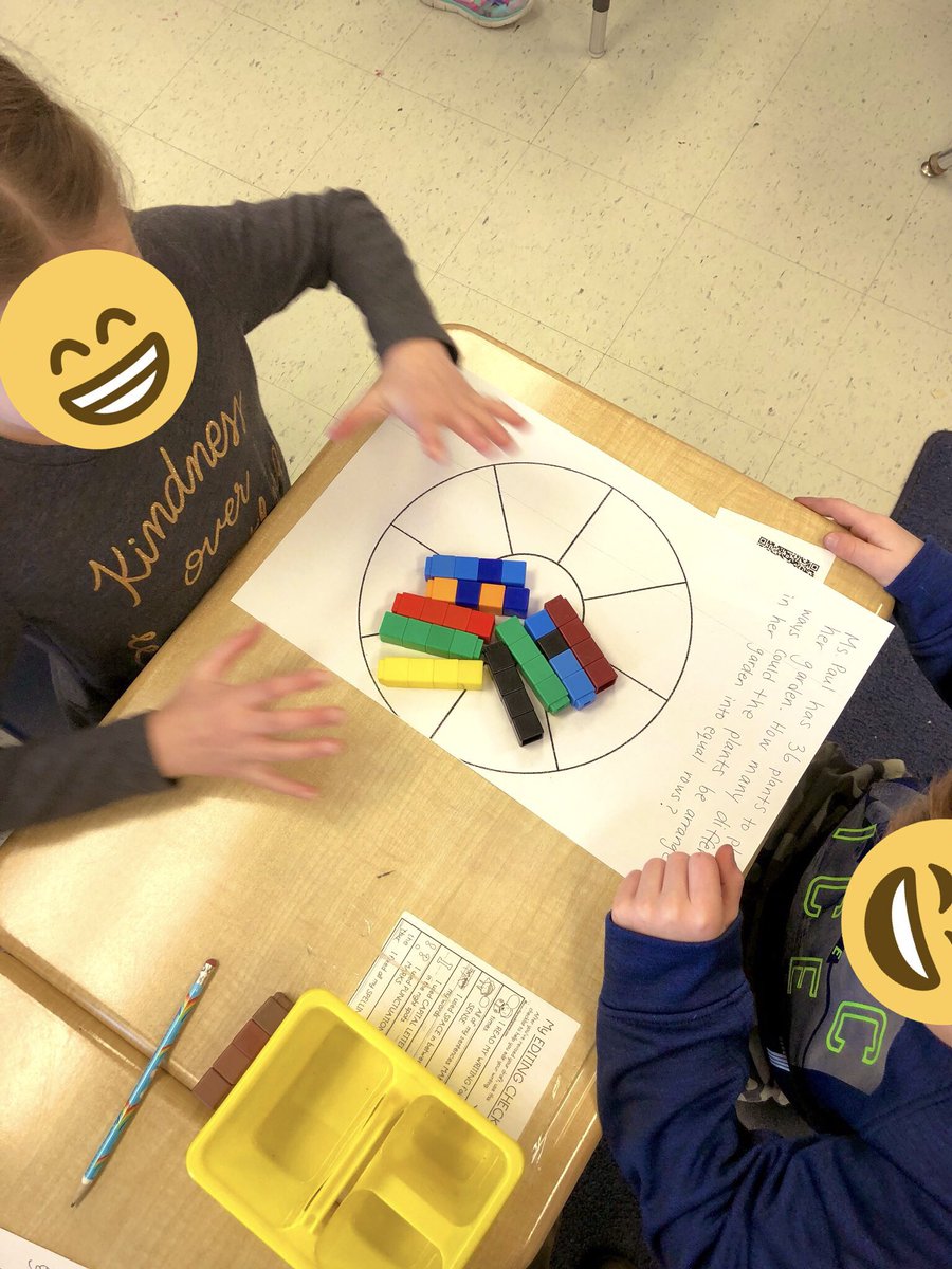 How many ways can you arrange 36 flowers for Ms. Paul’s garden into equal rows? 🌷🌹🌸 Love seeing our grade 2/3s excited to collaborate and share math strategies with each other! #MathTalks #WordProblems #StudentsAsTeachers @SirJohnA_LDSB