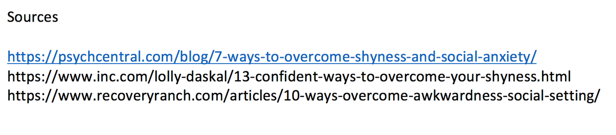 TopThinkSources's tweet photo. Sources for: How to STOP Being Shy and Awkward https://t.co/ilGXksUA9B