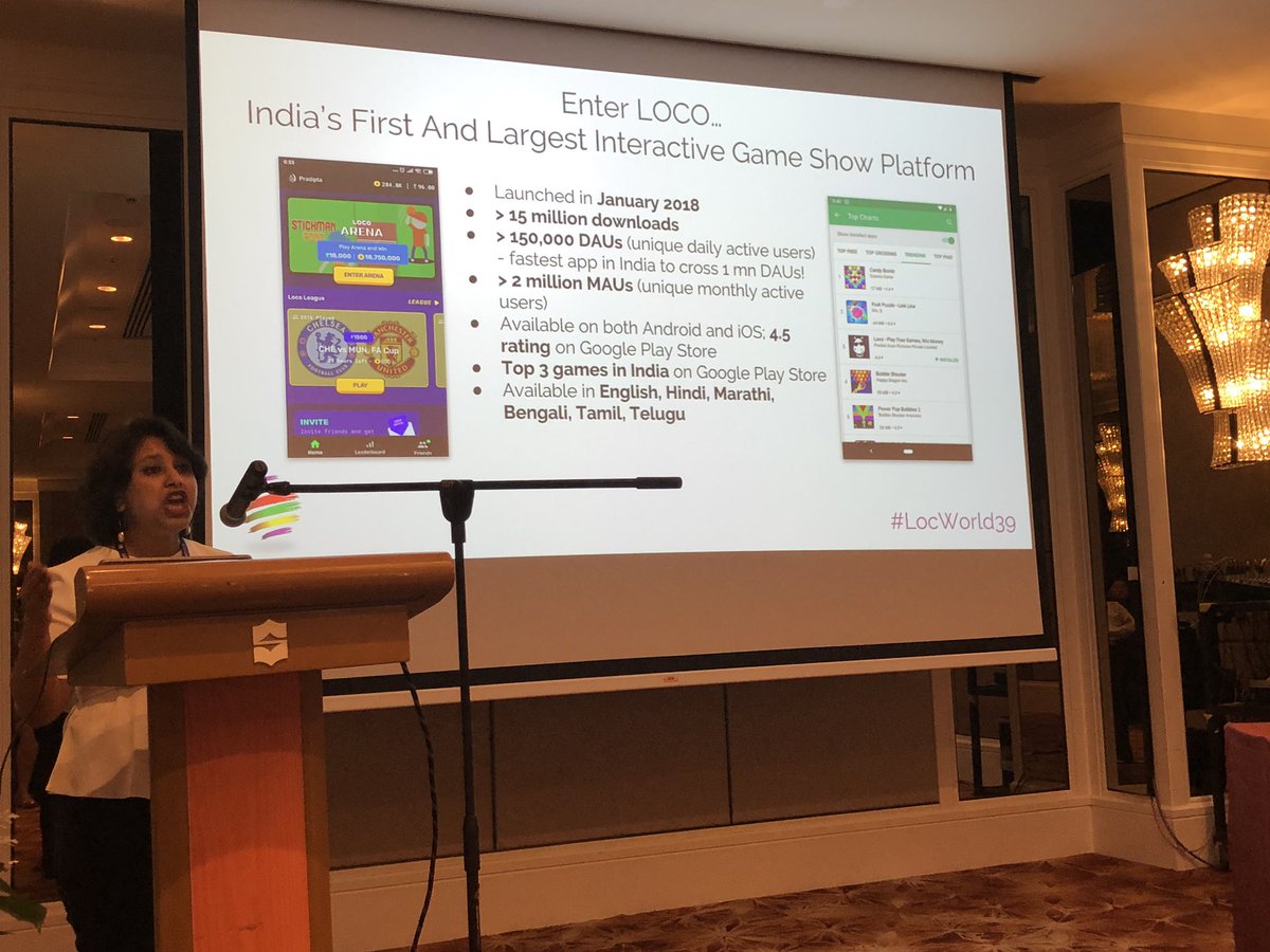 #Loco India’s first and largest interactive game show platform - available in 6 languages <a href="/PocketAcesHQ/">Pocket Aces</a> #LocWorld39
