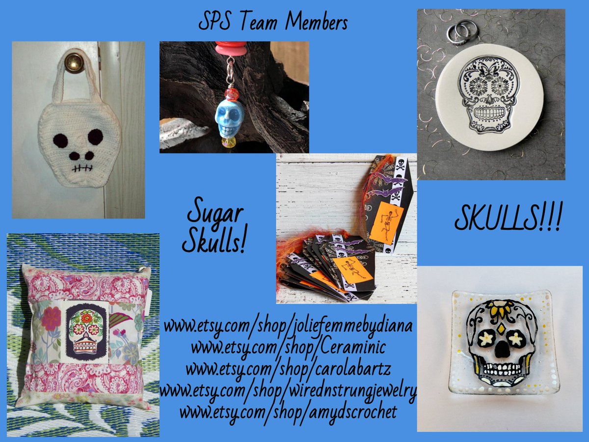 3fatesfiber's tweet photo. #sugarskull #gifts from #spsteametsy members. Check out their #etsyshops. #etsy #skulls #homedecor #keychains #threefatesfiber https://t.co/pi6rqDTN0f