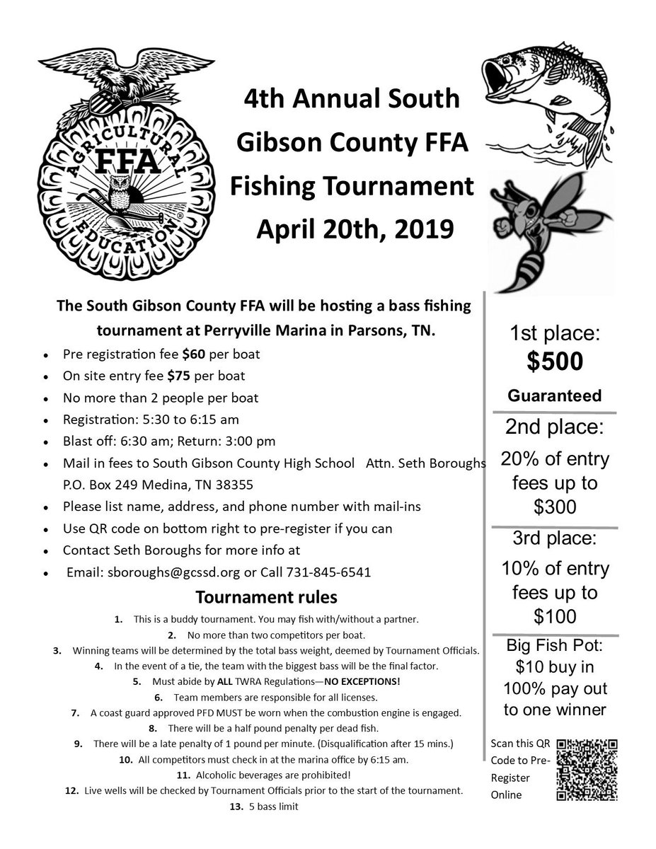 duckkillerseth's tweet photo. Please retweet and share!
Please mark your calander! Come out and support South Gibson County FFA and have fun while doing it!

To preregister please use the following link: https://t.co/nf0CZlBYOL https://t.co/JQpRP40ETO