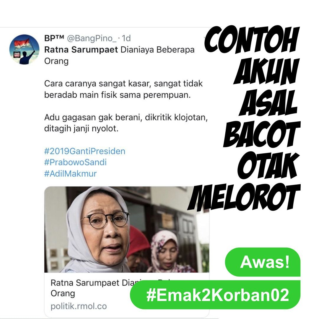 EfffNeng's tweet photo. @Uje46189964 @Dadan31198979 @Beni24307103 @RatnaSpaet @DHANIAHMADPRAST @fadlizon #Emak2Korban02 https://t.co/mbthnLhvec