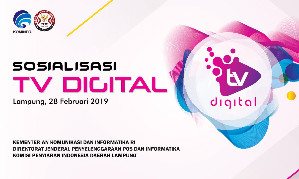 Selamat siang #SobatKom! Yuk saksikan #SosialisasiTVdigital bersama Direktorat Penyiaran langsung dari Lampung! Cek link berikut ya:

web.facebook.com/Kemkominfo/vid…