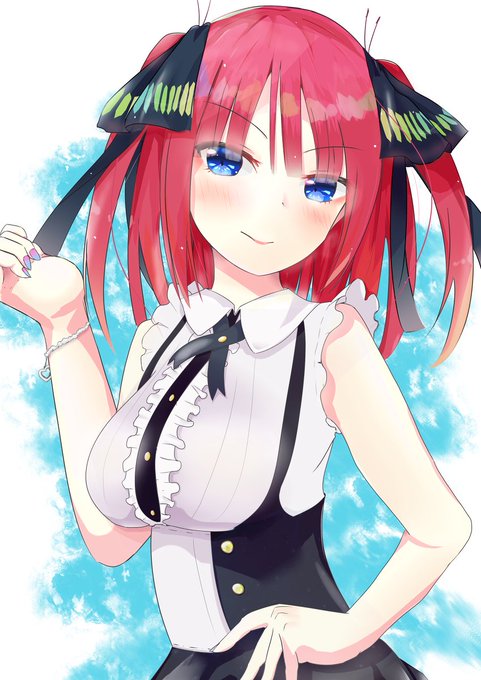 旅月🌙さんがTwitterに投稿した中野二乃(五等分の花嫁)のイラスト。