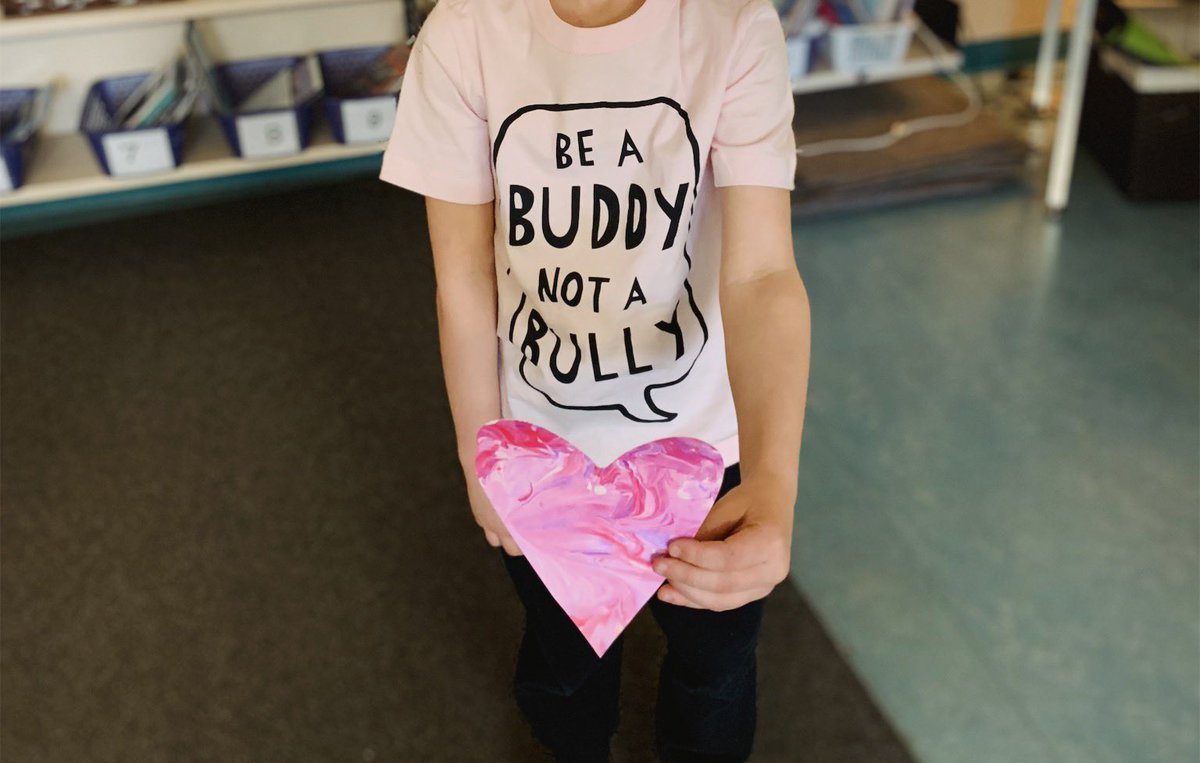 SamanthaSimard1's tweet photo. Be a buddy not a bully!  #KindnessCounts #PinkShirtDay2019 https://t.co/LW8Sm422dx