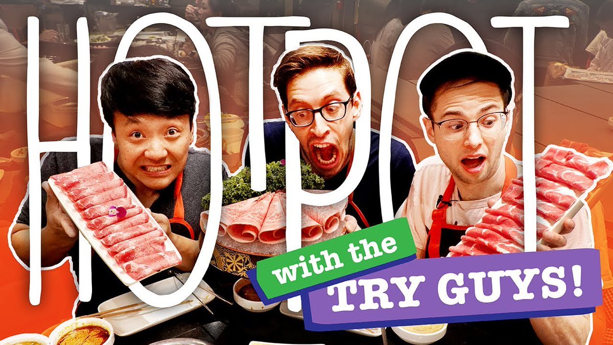 tryguys's tweet photo. Keith and Zach try hot pot for the first time with @mikexingchen on his channel Strictly Dumpling!  🍜 🔥
https://t.co/NCBUg23tEn https://t.co/2yxVrbwopx