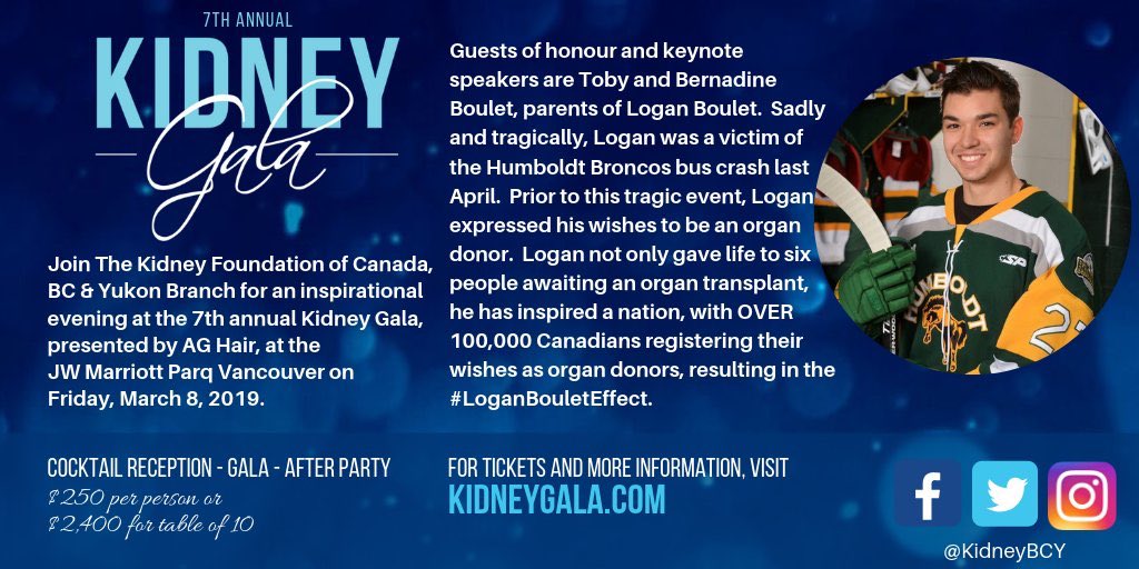 stephengillis's tweet photo. I’m very honoured to announce I’ll be a guest speaker, along w/keynote speakers Toby &amp; Bernadine Boulet, at @kidneybcy’s 7th Annual Kidney Gala at @jwmarriottvan next Friday March 8th. Tickets available @ https://t.co/MdvuDdbGqn. Hope to see you there! 

#yvr #organdonation https://t.co/dQONVDrgg7