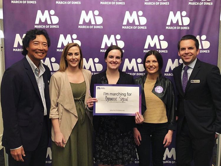 mimi__hart's tweet photo. Had a dime time representing Dynamic Signal at the March for Babies luncheon today! #dysicares #marchofdimes https://t.co/CieziMZjBr