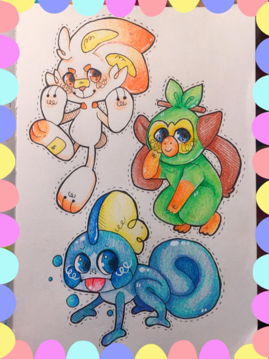 moonblastt's tweet photo. Stinky sporty starter squad ✨!!! #PokemonDay2019 https://t.co/T6rrlWA5Lo