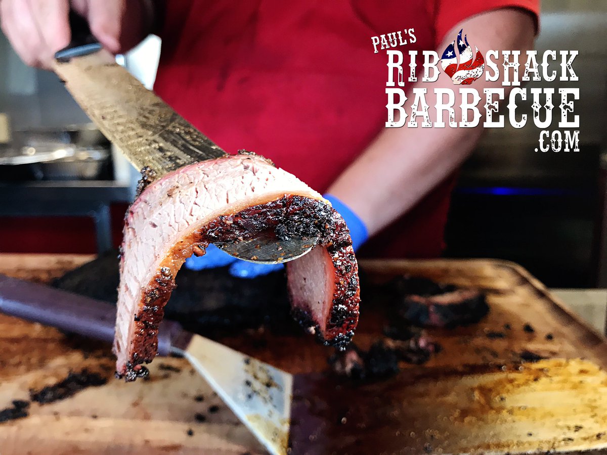 PaulsRibShack's tweet photo. We call her the Brisket Sword. If you've been to Paul's Rib Shack at 4800 Nelson, you have seen her in action. Make plans now to come taste her work Friday &amp; Saturday, 11-7:30 #GetOntheRibList https://t.co/tG76NQBsSo