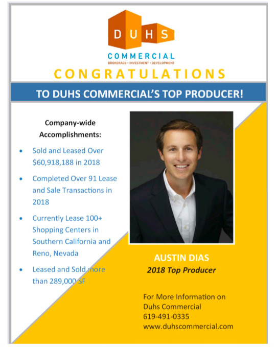 USDBMC's tweet photo. The Burnham Moores Center team congratulates Austin Dias '16 MSRE for being recognized as DUHS Commercial's Top Producer! Way to go Austin, we are proud of your accomplishments. 

@Duhscommercial #MSRE #realestate #topproducer @USDBMC @usdsba @uofsandiego #USDproud #USDalumni https://t.co/oYt9jdR0b0