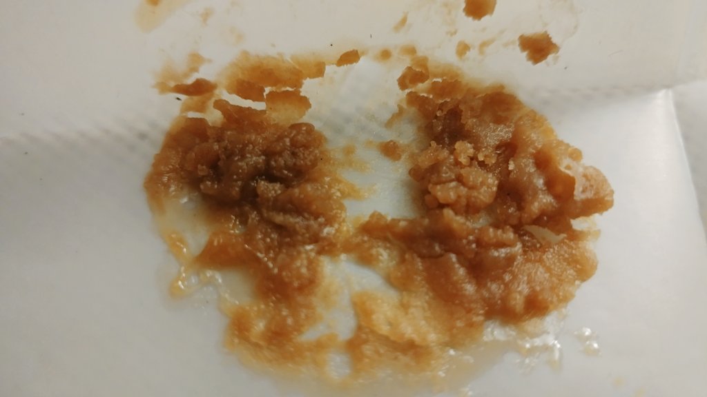 fatdabs4you's tweet photo. Made today from #PapayaKush for a local dispensary. Smells like fresh tropical fruit, the #terps are outrageous... Any dispensaries or growers in eastern OK with good flower or trim, PM us and we will make some for you. #SugarCrumble #OKMMJ https://t.co/QmbkvrEEwS