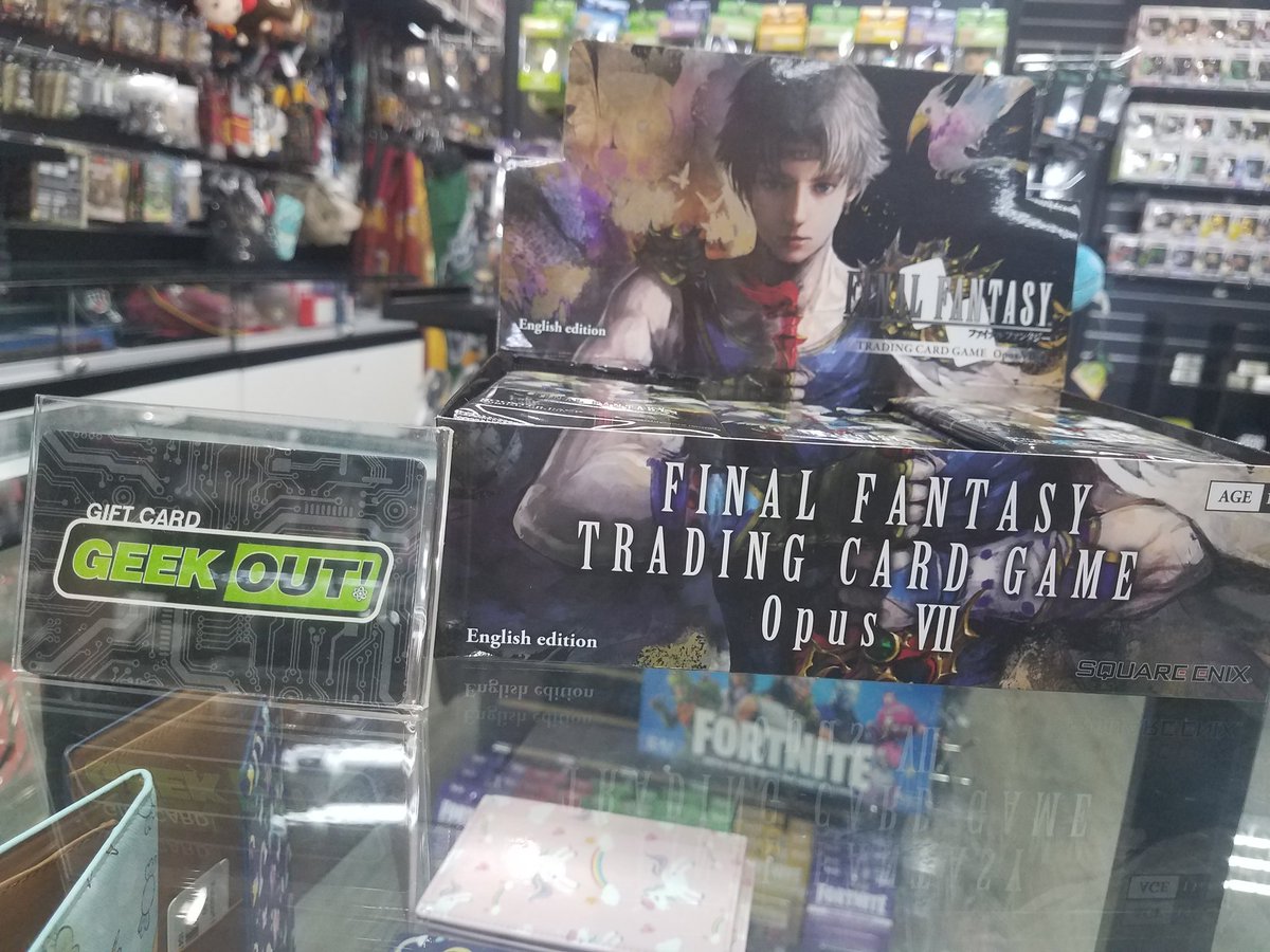 GeekoutGuam's tweet photo. A little late to the game but we finally got our Stock of Opus VII and more trading card games. Check us out today! #finalgantasy #TradingCards #geekoutguam #opusvii https://t.co/xDZAcuEfNR