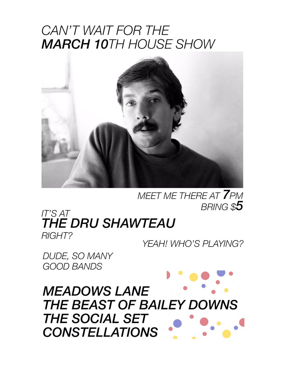 We have a cool show coming up with a lot of cool bands! Come have a drink and sing some sad songs with us 🤙🏼🤙🏼