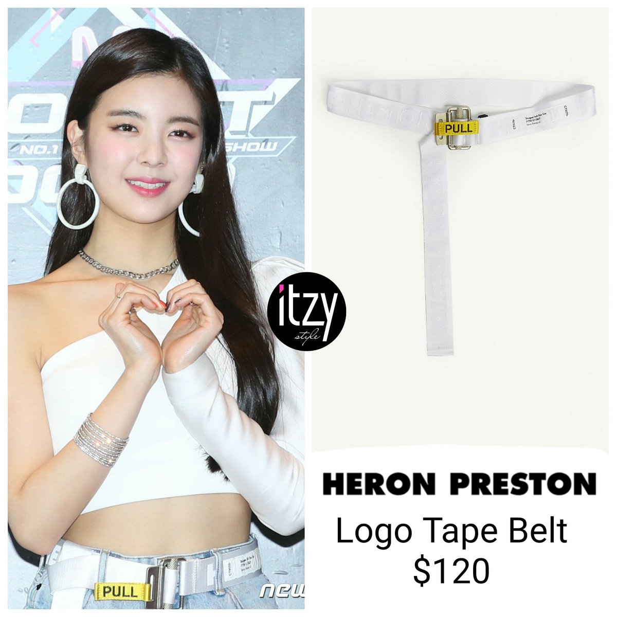 itzy_style's tweet photo. #LIA #ITZY 

🌟 #HERONPRESTON - Logo Tape Belt

#itzy_style #itzy_lia https://t.co/HPiaUKoXDs