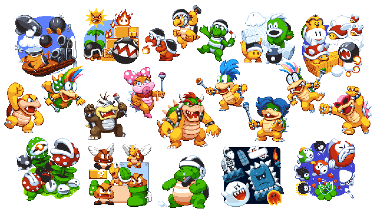 フラッグさん スーパーマリオブラザーズ3 クッパ軍団 Super Mario Bros 3 Nintendo ドット絵 Pixelart