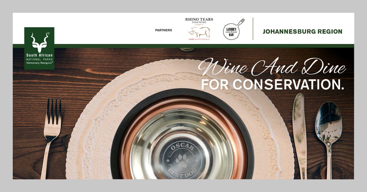 SANParksHR's tweet photo. FUND-RAISING DINNER FOR THE KRUGER NATIONAL PARK K9 UNIT IN AID OF RHINO CONSERVATION - 30 March, Bryanstan - The SANParks Honorary Rangers invites you to join us for an inaugural fundraising dinner in aid of K9 Project Watchdog. @SANParksKNP  @SANParks https://t.co/GcLf7upf6J