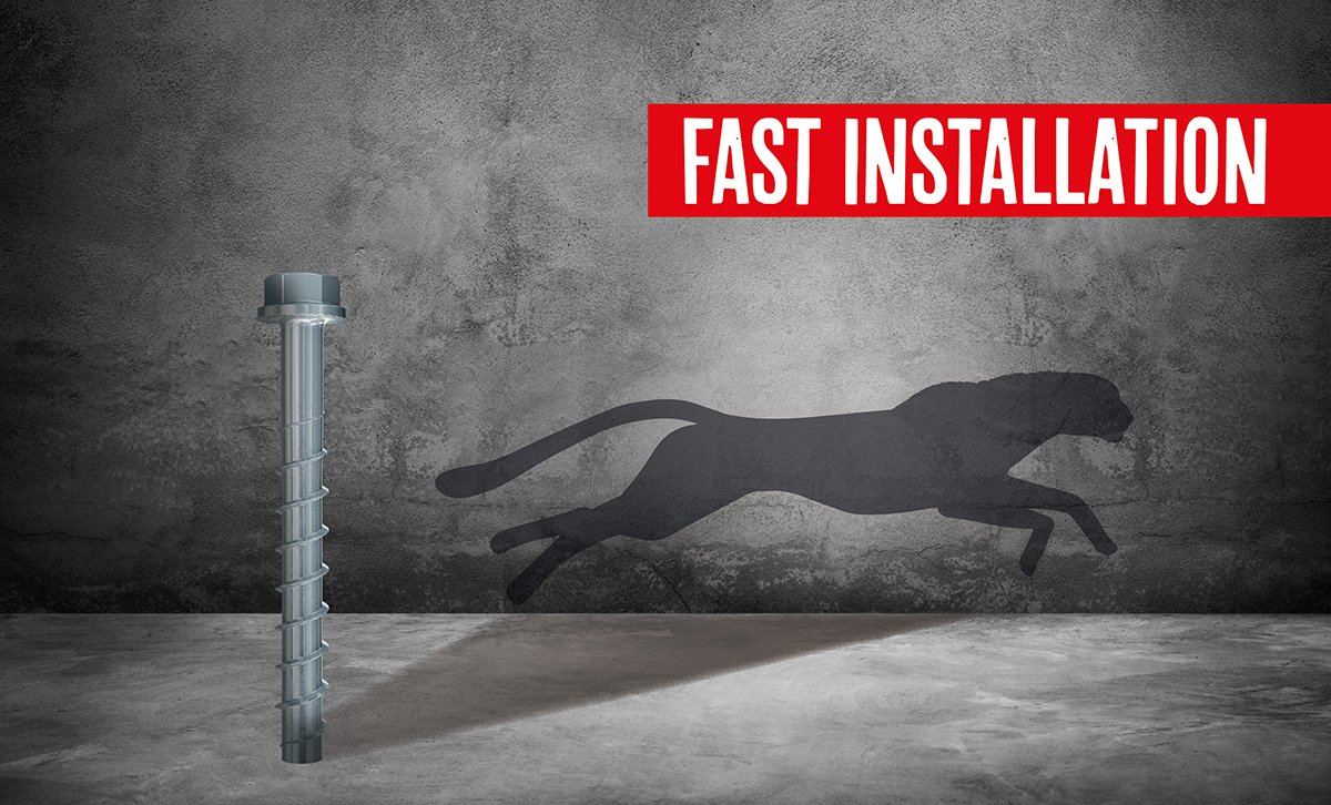 fischerfixings's tweet photo. The #fischer concrete screw ULTRACUT FBS II US is a powerful anchoring solution with top installation comfort. The saw tooth geometry enables a quick and easy installation with no drill hole cleaning required. #concrete #anchor #king #campaign #animalkingdom #fast #installation https://t.co/DhDUuUFpPa