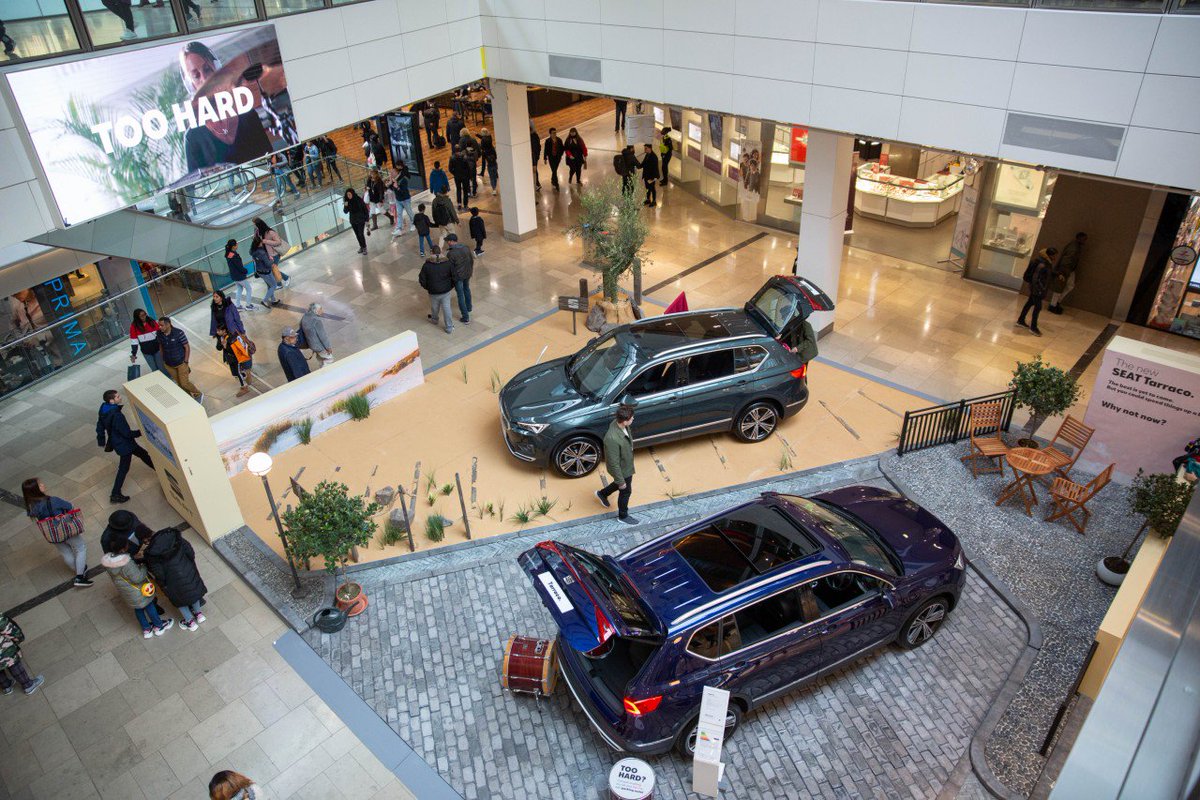 WeareCollider's tweet photo. A 5⭐ experience of Seat's new Tarraco at @westfieldstrat. Vote via @TheDrumNetwork: https://t.co/xGyLx43S23 https://t.co/VmVLMZIDsl