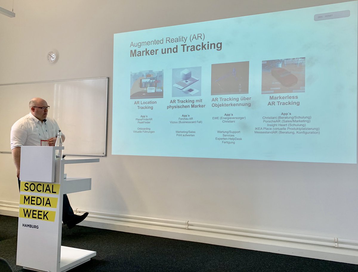 Torsten Fell von Institute of Immersive Learning an AR Technologie bei der #SMWHH19