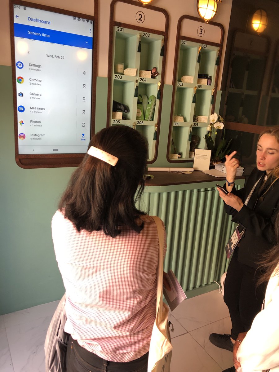 ConnectivityE's tweet photo. Inside of #android hotel, showcasing android technology in the “hotel-use-case”. There is so much opportunity for digitalization, to re:think, create sustainability, efficient businesses models and happy customers #customerscustomer #enterprisemobility #mwc19 Just love it https://t.co/BgTN5fXxeO