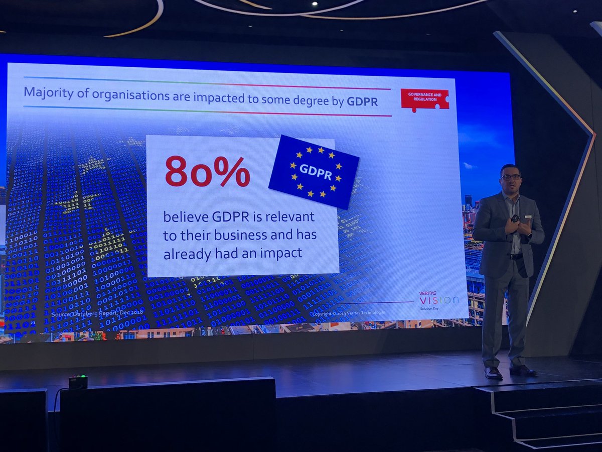 VeritasTechEMEA's tweet photo. Johnny Karam, VP Emerging Sales presented the results from the latest South Africa 🇿🇦 #Databerg Research. If you don’t have visibility, it is hard to manage data and you can’t implement a good #datamanagement strategy. Data is growing, moving to the cloud & needs to be available. https://t.co/ZhYRwujqH1
