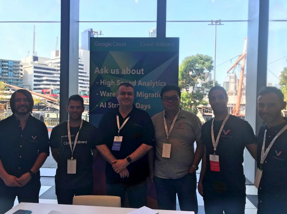 Great day for <a href="/teamvibrato/">Vibrato</a> at #GoogleOnBoard! Thanks to everyone who stopped by our booth! #ML #AI #GoogleCloudOnBoard #GCP
