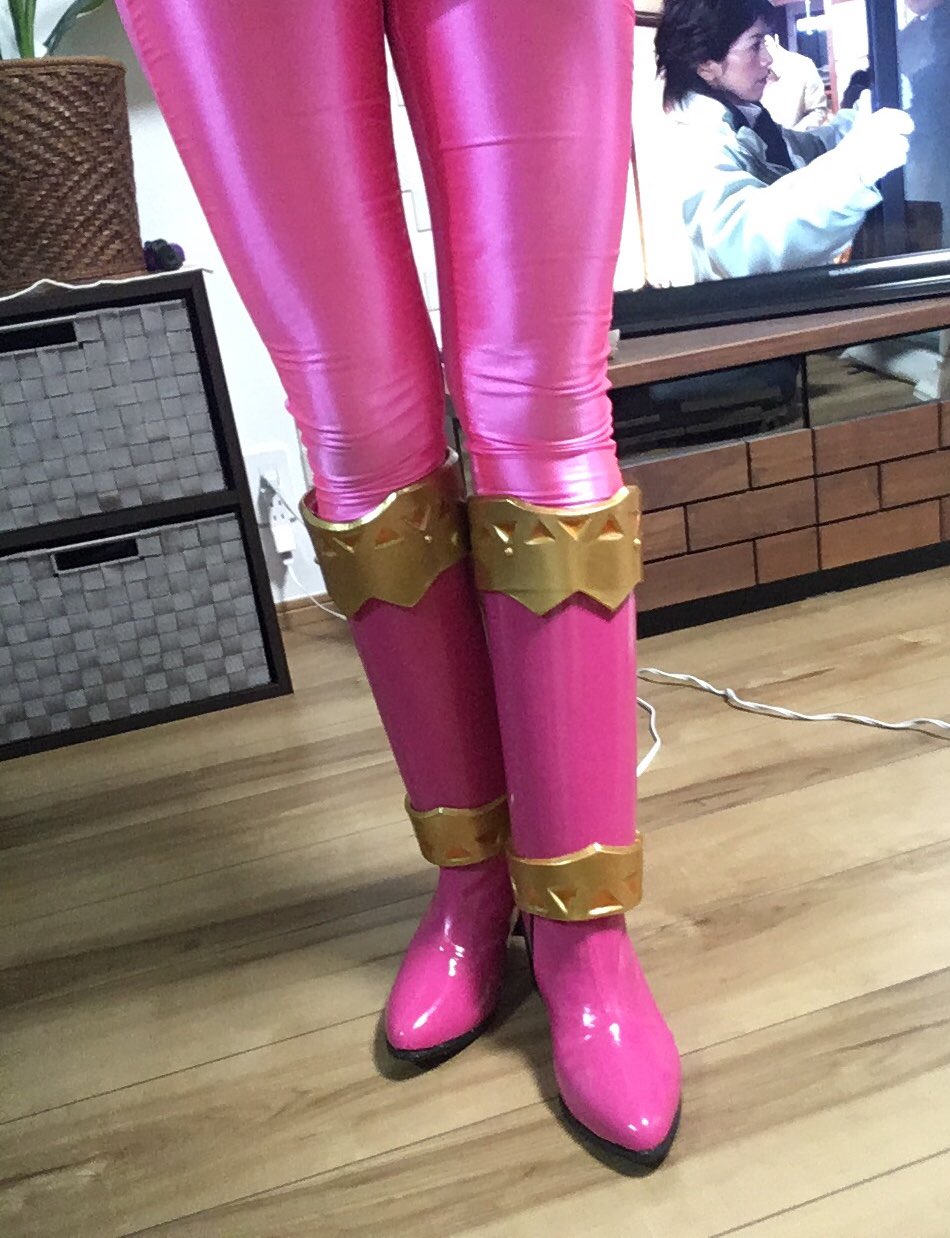 ♡ピンク♡pure conscious 100cm ブーツ&ストックset ピンクのブーツ 分厚