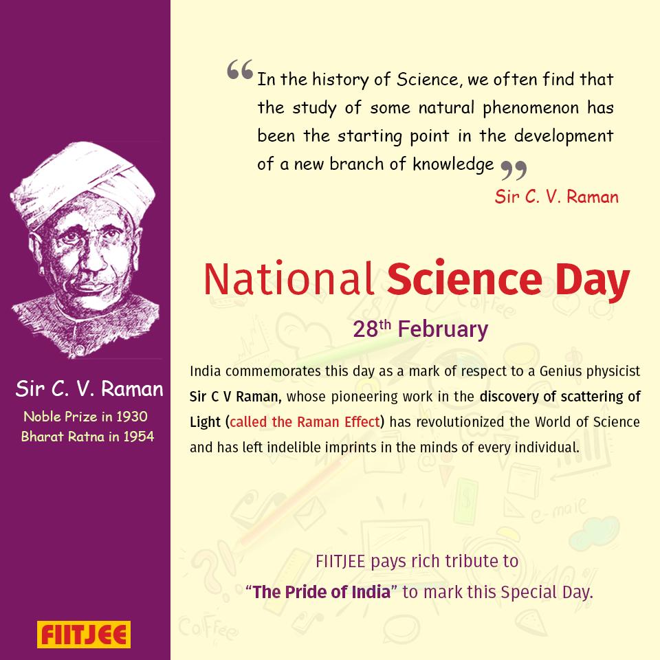 FiitjeeKohat's tweet photo. Remembering the legendary physicist Nobel Laureate Sir C.V. Raman on his birth anniversary.  #NationalScienceDay https://t.co/M2zzBLdj1h