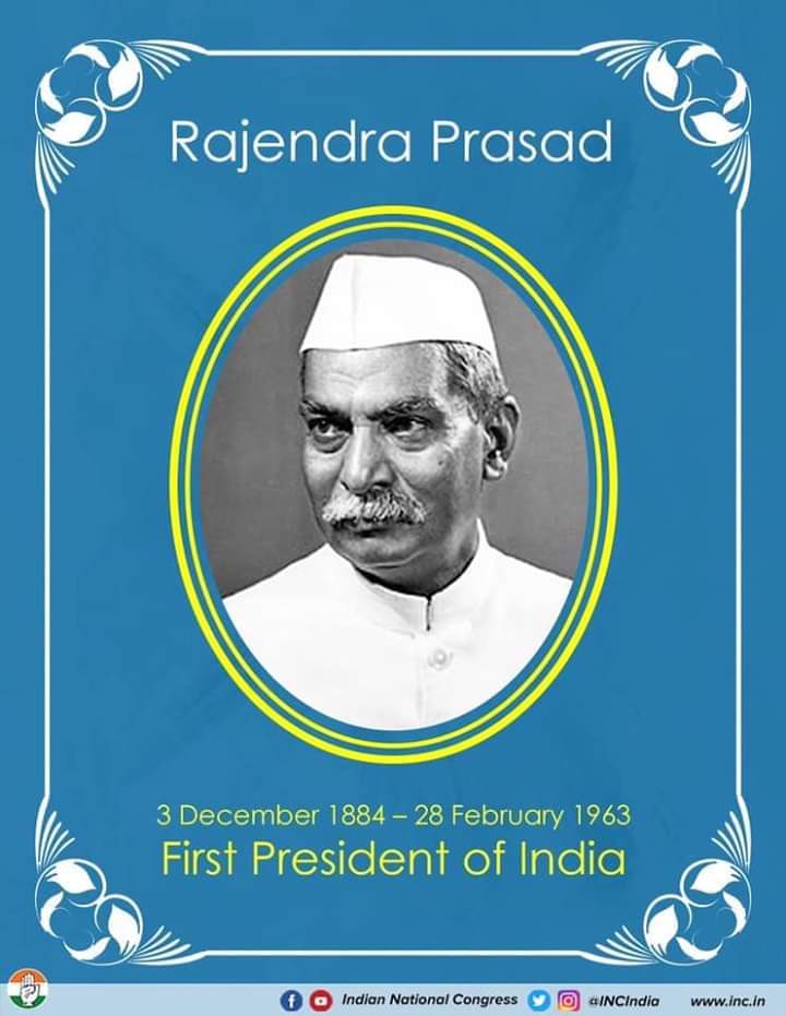 भारत के प्रथम राष्ट्रपति डॉ. राजेंद्र प्रसाद को उनकी पुण्यतिथि पर शत् शत् नमन।। <a href="/AmitChavdaINC/">Amit Chavda</a>