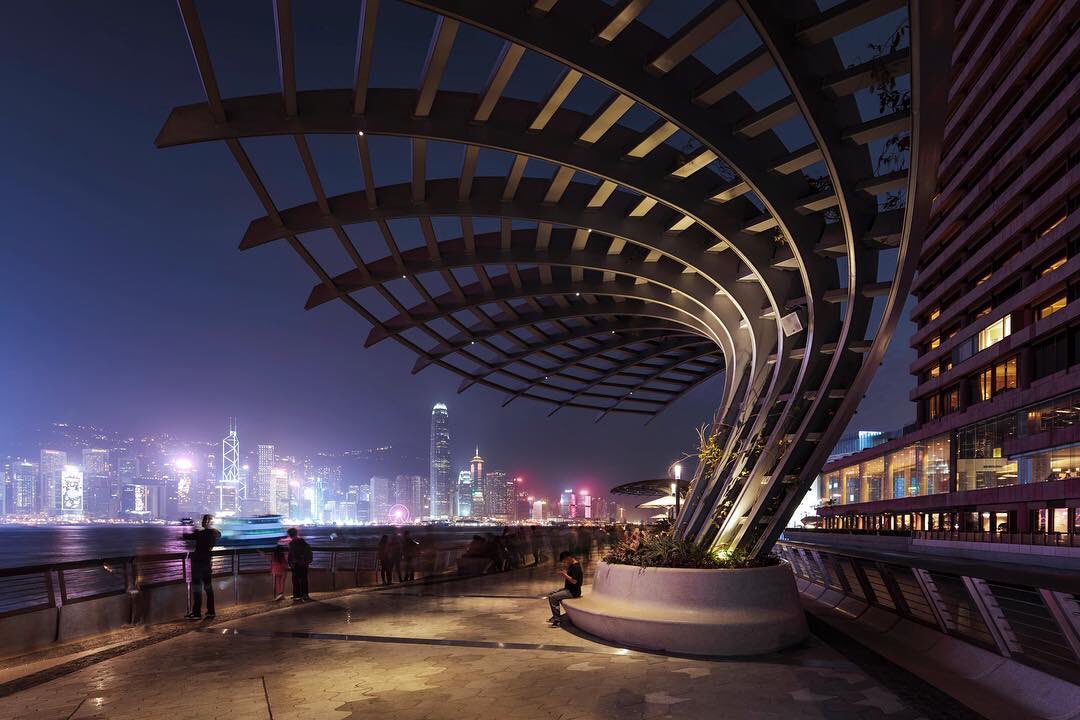Architectural Lighting Reportage Photography - Avenue of Stars, Hong Kong for @SpeirsandMajor - Wonderful outcome by the dream team <a href="/fieldoperations/">Field Operations</a> NewWorldDevelopment