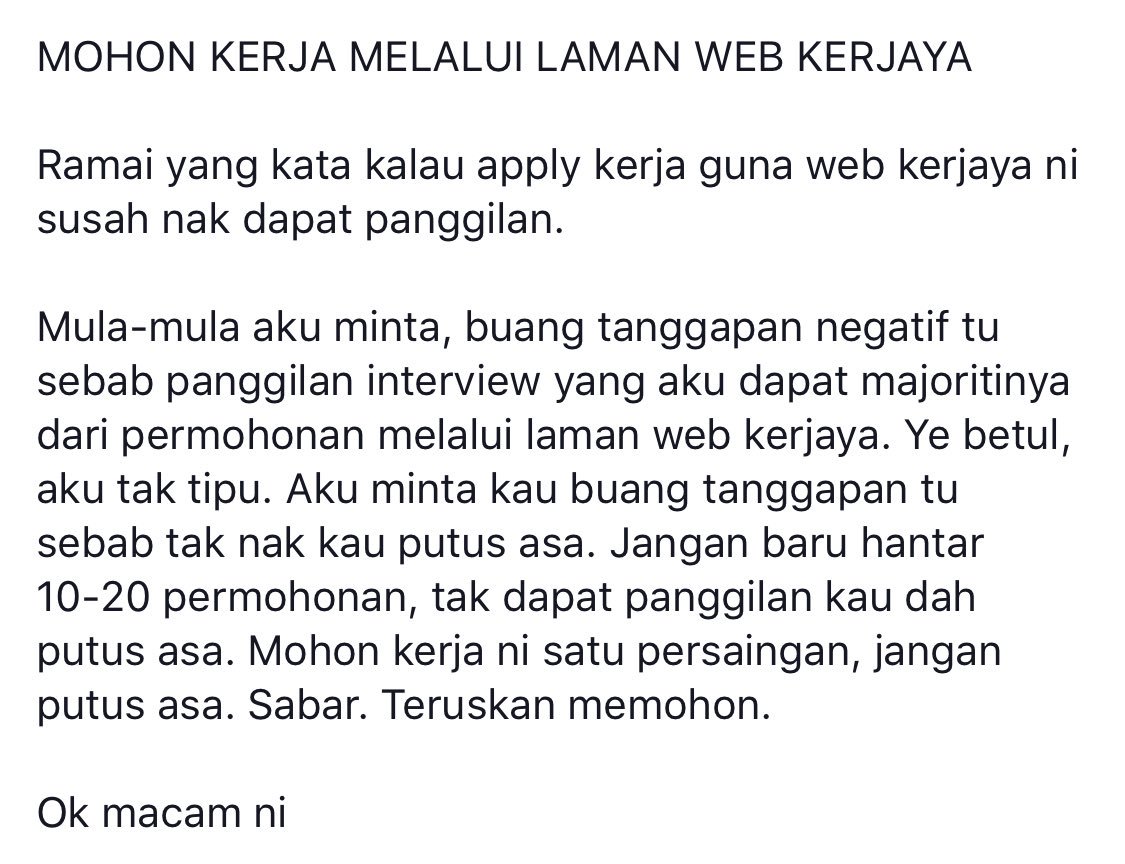 resume_kreatif's tweet photo. ANDA FRESH GRAD YG SUSAH DIPANGGIL TEMUDUGA. 
.
Jom Baca Tips supaya anda senang dipnggil interview

Kredit: salhadi https://t.co/seS9EEovsu
