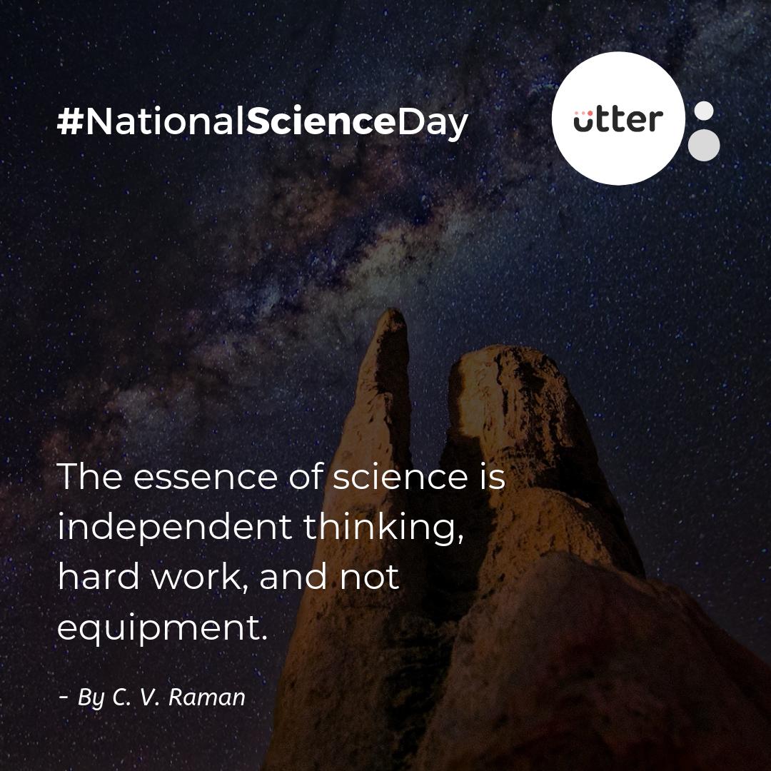 utter_in's tweet photo. National Science Day
Download Utter @ https://t.co/PCeD731EpT
#NationalScienceDay #NationalScienceDay2019 #UtterQuotes https://t.co/fNf2nunUJb