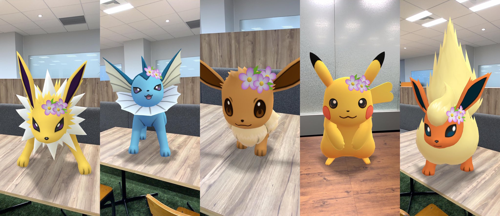 Ittousai ポケモンgoの ポケモン誕生日 イベントは本日まで 29日早朝まで 花飾りのピカチュウはともかく イーブイは進化形シャワーズ サンダース ブースター エーフィ ブラッキーと いずれ加わるリーフィア他の分も必要です 期間限定の