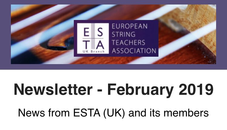 EstaGrampian's tweet photo. Have you read the February Newsletter yet? Follow the links to book your place on the Summer School, or to find out more about the CME qualification! @ESTAStrings #EuropeanStringTeaching #musiceducation #stringteachers https://t.co/SCShv27AwZ