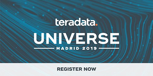 Join 80+ inspiring sessions from customer speakers to industry experts. See you in Madrid! Register now: teradata.co/2tE2MQT #TDUNIV