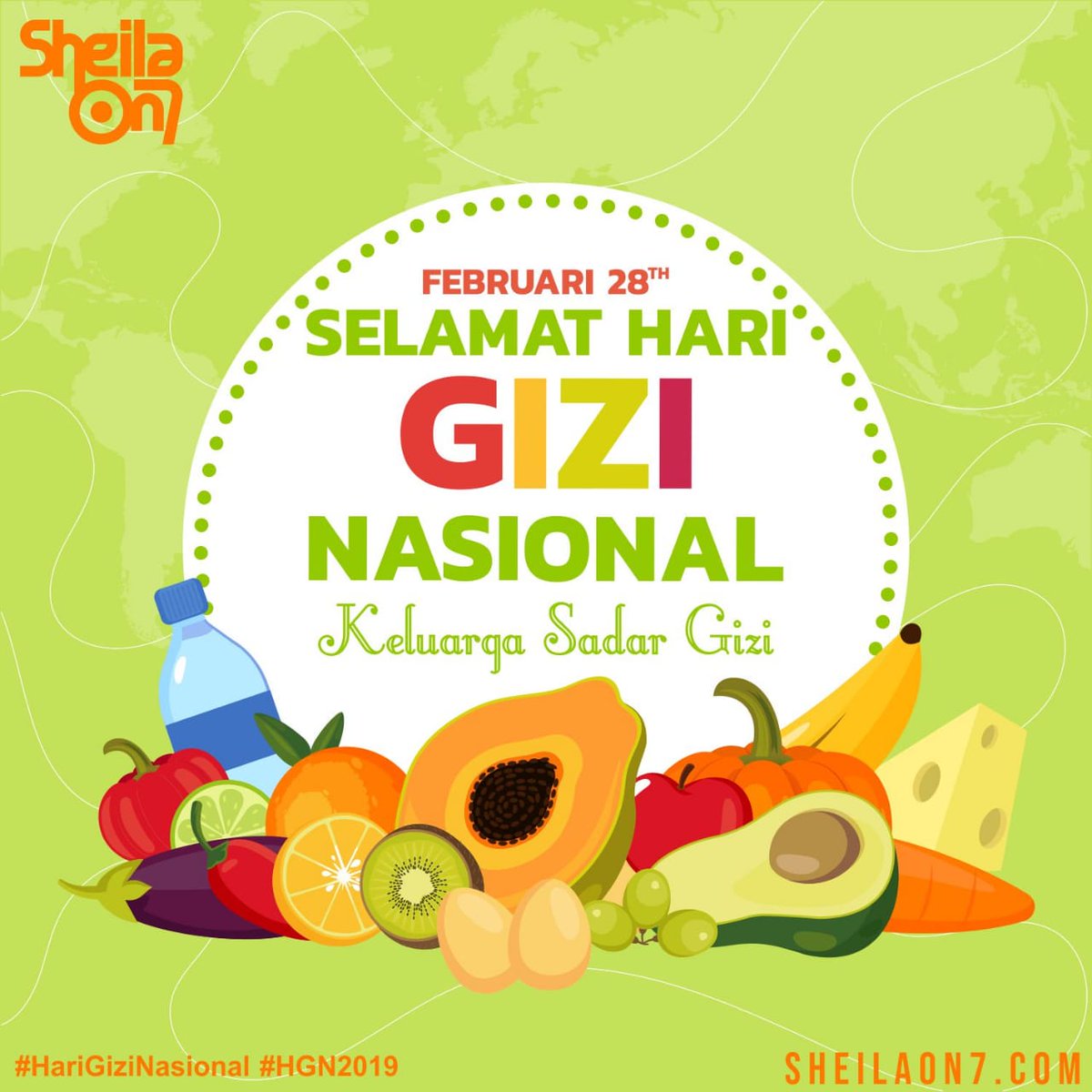 Selamat Hari Gizi Nasional ganks. 

#hgn2019 #harigizinasional #sheilaon7 #sheilagank #so7greeting